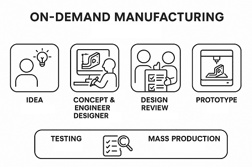 on demand manufacturing process