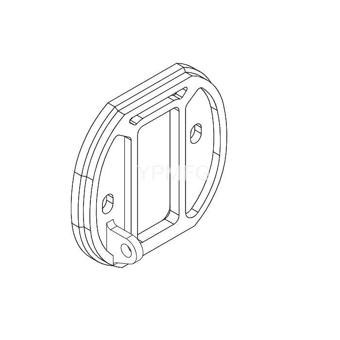 Bonnet Hinge Drawing Disc with Left strut deeper slot v21