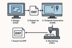 DXF in CNC machining process
